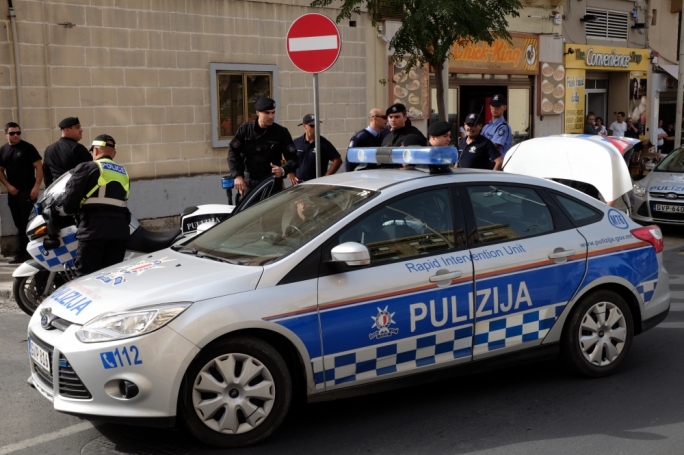 Rapid Intervention Unit officers had to be called in to quell a massive family fight in Bormla. Photo: Chris Mangion